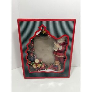 TRADITIONS Santa Work Shop Christmas Holiday Frame for 5x7 Photo Heavy New